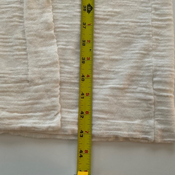 Athleta Open Front Duster Cardigan Sz M White Lightweight Boho Lagenlook Breezy - Picture 4 of 10